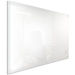 VISIONCHART LUMIERE MAGNETIC GLASSBOARD WITH PEN TRAY 2400 X 1200MM WHITE