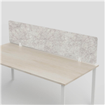 SANA ALTITUDE ABOVE DESK SCREEN 12MM THICK 1200 X 400MM MUSHROOM
