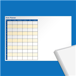 VISIONCHART PRINTED MAGNETIC WHITEBOARD LX6 SLIM FRAME 1800 X 900MM