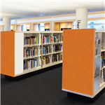 VISIONCHART BAY END LIBRARY PANEL PINBOARD 680 X 1525 X 50MM AUTEX COLOURS