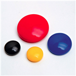 VISTA MAGNETIC WHITEBOARD BUTTONS 40MM ROUND YELLOW PACK 4