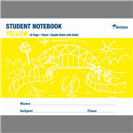 WRITER STUDENT NOTEBOOK 10MM DOUBLE RULEDGUIDE 32 PAGE 250 X 175MM YELLOW