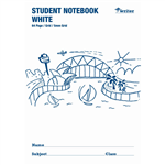WRITER STUDENT NOTEBOOK 5MM GRID 64 PAGE 250 X 175MM WHITE