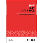 WILDON DAILY CASH BOOK 56 PAGES A4 RED