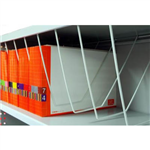 STEELCO TAMBOUR CABINET CLIP UNDER SHELF WIRE RACK 900MM WHITE