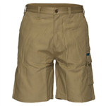 PRIME MOVER MW702 COTTON DRILL SHORT WITH CARGO POCKETS KHAKI 77R