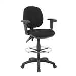 INITIATIVE AVA TASK CHAIR WITH DRAFT RING BLACK