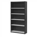YS DESIGN OXLEY BOOKCASE 5 SHELF 900 X 315 X 1800MM WHITEIRONSTONE