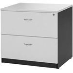 YS DESIGN OXLEY LATERAL FILE CABINET LOCKABLE 780 X 560 X 750MM WHITEIRONSTONE