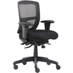 MIAMI II SERENITY ERGONOMIC HIGH MESH BACK CHAIR ARMS BLACK