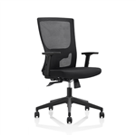 INITIATIVE PLUTO TASK CHAIR MEDIUM MESH BACK ADJUSTABLE ARMS BLACK