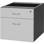 YS DESIGN OXLEY FIXED DESK PEDESTAL 2DRAWER LOCKABLE 450 X 476 X 470MM WHITEIRONSTONE