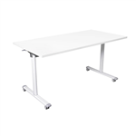 PIVOT WHITE FLIP TOP TABLE 1800 X 750MM WHITE TOP