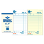 ZIONS 15D RESTAURANT DOCKET BOOK CARBONLESS DUPLICATE 165 X 95MM