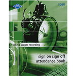 ZIONS SIGN ON SIGN OFF ATTENDANCE BOOK 260 X 200MM 264 PAGE