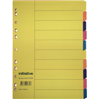 Manilla Dividers Brights Pastels and Whites